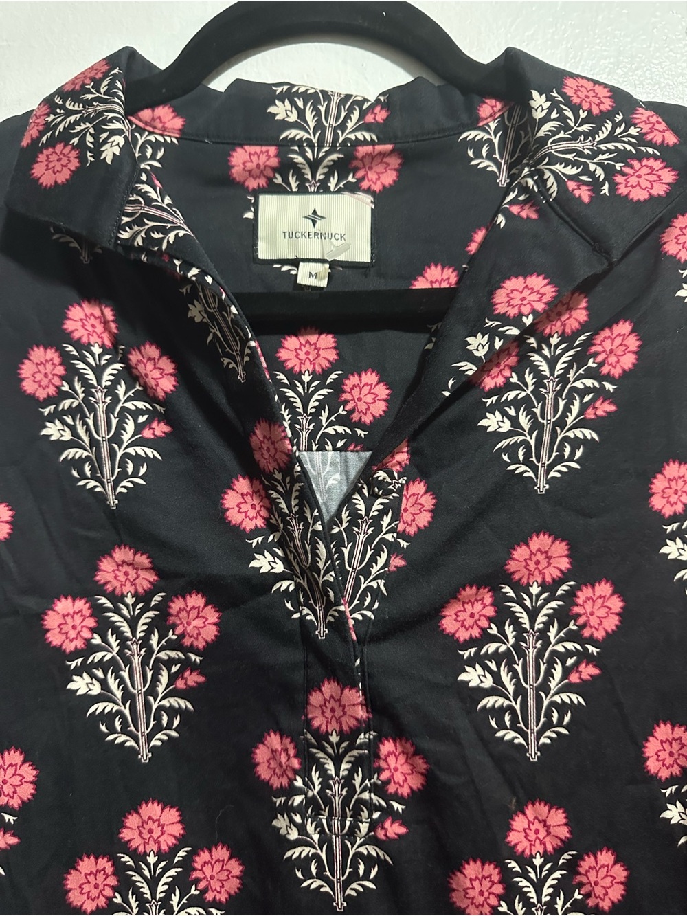 Tuckernuck Black Mini Dress with Pink and white Floral Print size M - Picture 7 of 11